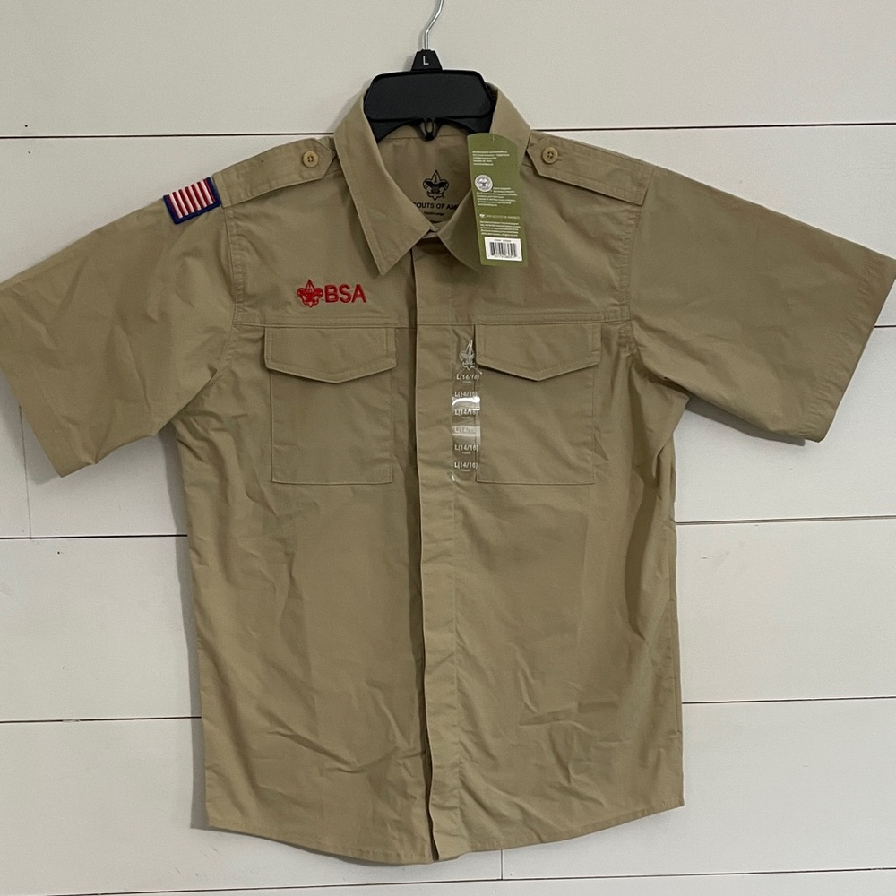 NWT YL Boy Scouts of America BSA Uniform Shirt